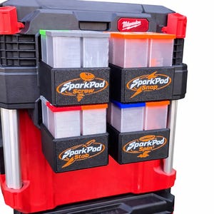 SparkStack System – Modular Electrical Organizer | Packout Compatible | Wire Nuts, Wago Stab & Snap, Screw Storage | Electrician Organizer