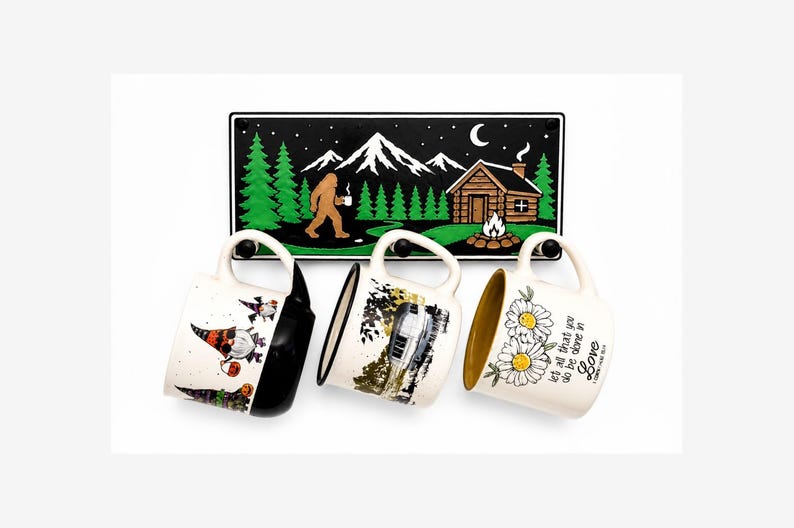 Bigfoot Coffee Mug Rack