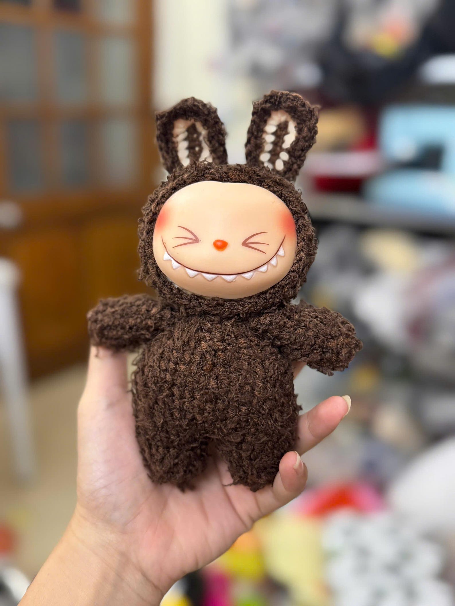 Doudou Au Crochet Positif Fait Main - Poupée Chat Porte-bonheur De Poche - Cadeau émotionnel Et Réconfortant