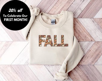 Fall Leaves Sweatshirt, Autumn Sweatshirt, Fall Sweatshirt, Womens Fall shirt, Pumpkin Season Shirt, Halloween Sweatshirt, Fall Apparel