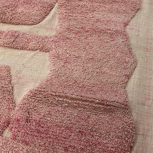 Viral Coquette Pink Rug | Soft Moroccan Berber Carpet | Beni Mrirt Style Handmade Wool Rug | Aesthetic Boho Decor Must-Have - Pink Beni Rug image 3