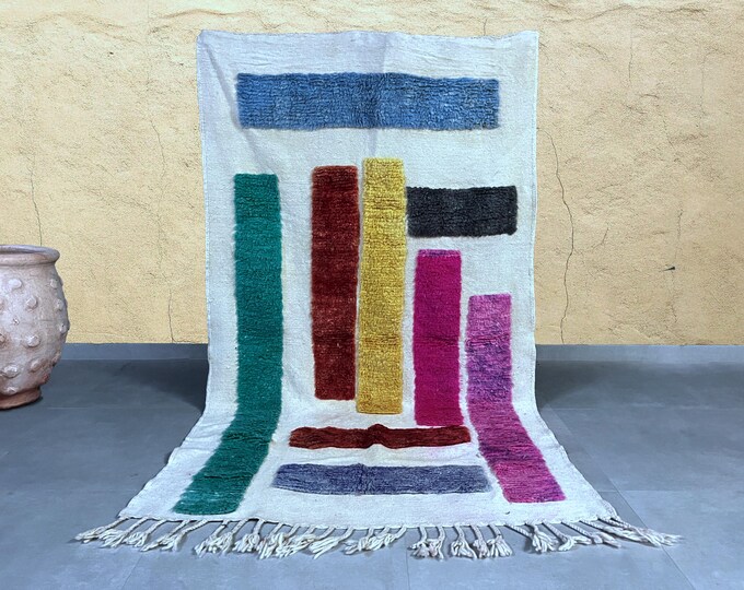 Carpet boujaad,carpet for living room,carpet berberb rug,berber checkered rug,beni ourain colorful,berber carpet,moroccan boho.Black carpet
