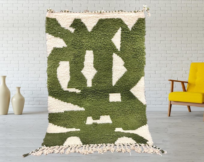 Custom Fabulous Boujad Rug, Authentic Moroccan Rug, Azilal rug, Abstract Multicolored Carpet, Handmade Moroccan Rug, Bohemian rug