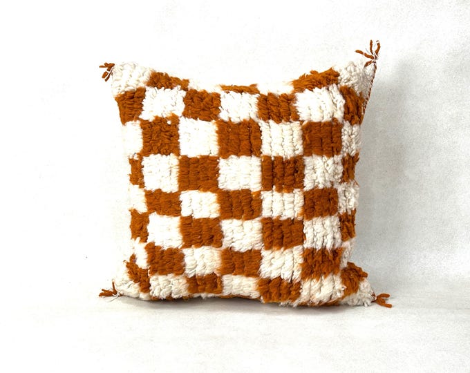 Moroccan Wool Pillow,Personlized Pillow, Pillow For Bedroom,Traditional Pillow,Handwoven Pillow, Washable Pillow