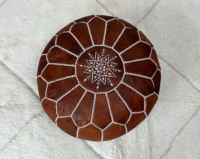 Handmade moroccan pouf atouch of tradition