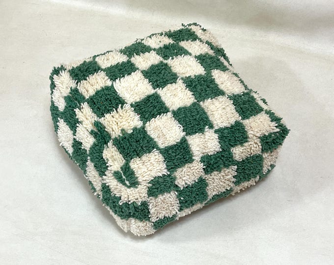 Handcrafted Moroccan Wool Pouf: A Unique Touch for Your Home