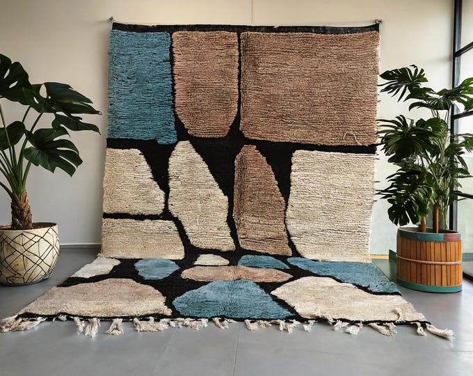 Custom Moroccan Berber Rug – Handmade Wool Carpet – Choose Your Size & Colors – Modern Boho Decor – Made to Order