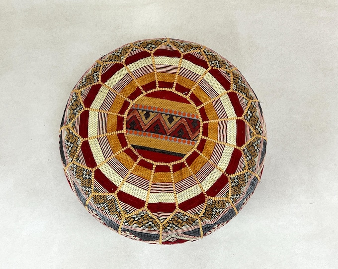 Moroccan pouffe, bedroom pouf, bohemian pouf, special moroccan pouf, genuine leather, functional pouf, moroccan pouf cover, footstool