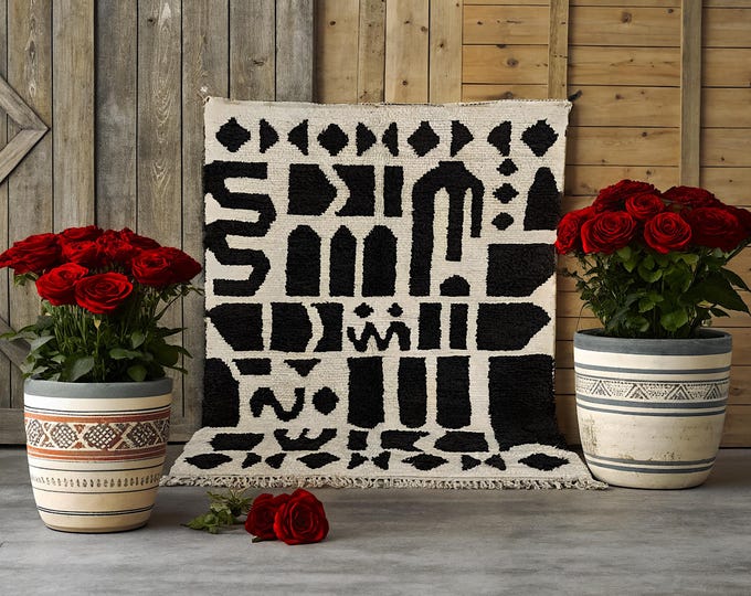 Moroccan rug orange, Abstract rugs for living room, Beni ourain rug, Rugs, Berber rug, Morrocan rug, Hand knotted berber area rugs, wool rug