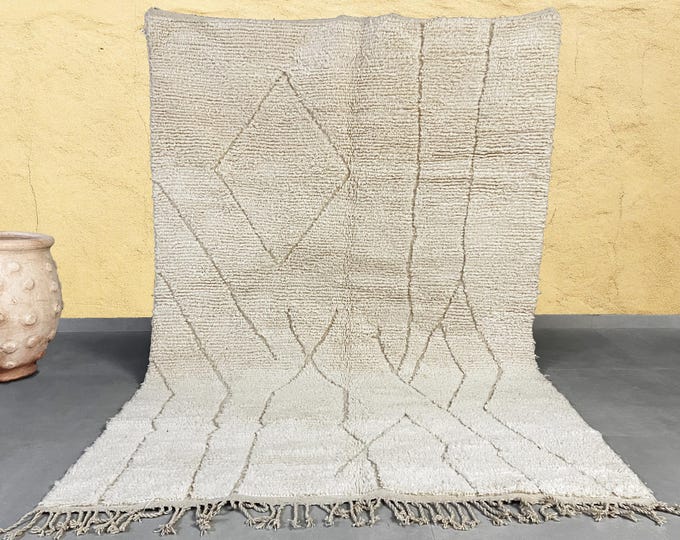 Moroccan Berber rug - Beni ourain rug - all wool berber rug - Custom area rug - handmade rug - Genuine lamb wool - Berber wool rug - area