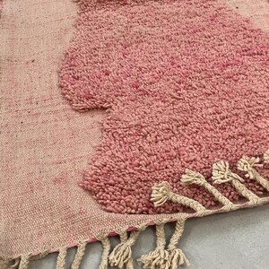 Viral Coquette Pink Rug | Soft Moroccan Berber Carpet | Beni Mrirt Style Handmade Wool Rug | Aesthetic Boho Decor Must-Have - Pink Beni Rug image 4