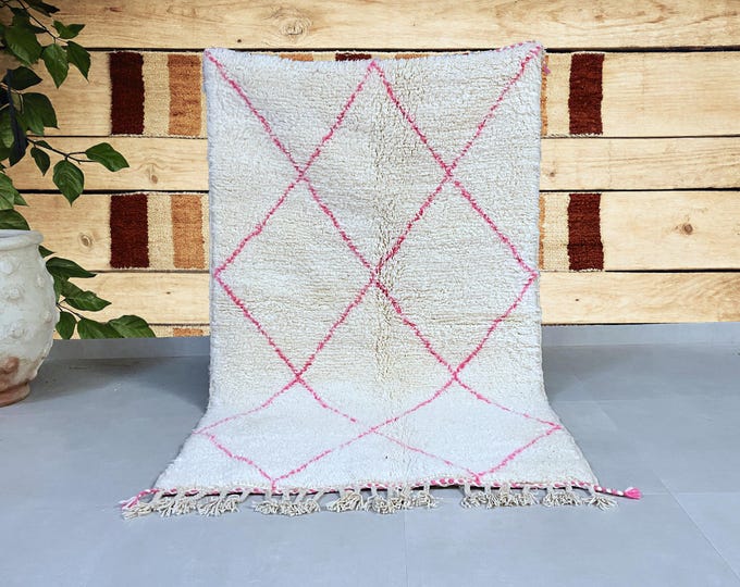Beni ourain rug, Authentic Moroccan rug, Berber carpet, Genuine Wool rug, Handmade rug, Beni ourain style, Area rug, Tapis berbere, Teppich