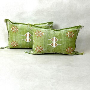 silk pillow, Moroccan Sabra cushion, Berber Sabra cushion,  handmade cactus silk pillow home decor, Pillow Throw, Moroccan Sabra cushion