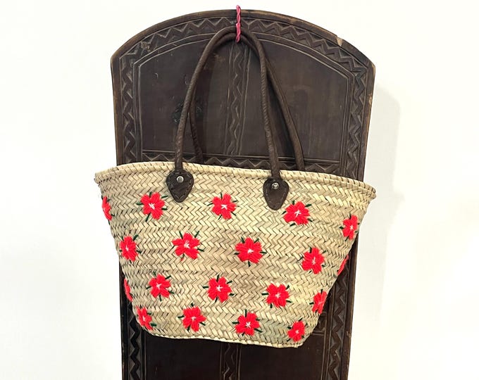 Woven Basket, Shopping Basket, French Baskets, Moroccan Basket, Straw Basket, Beach Bag