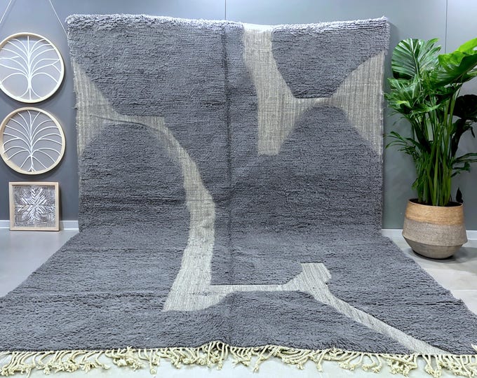 Moroccan rug  - Handmade Berber rug - Custom area rug - wool rug - Beni ourain rug - Living room rug - Moroccan shag rug Contemporary