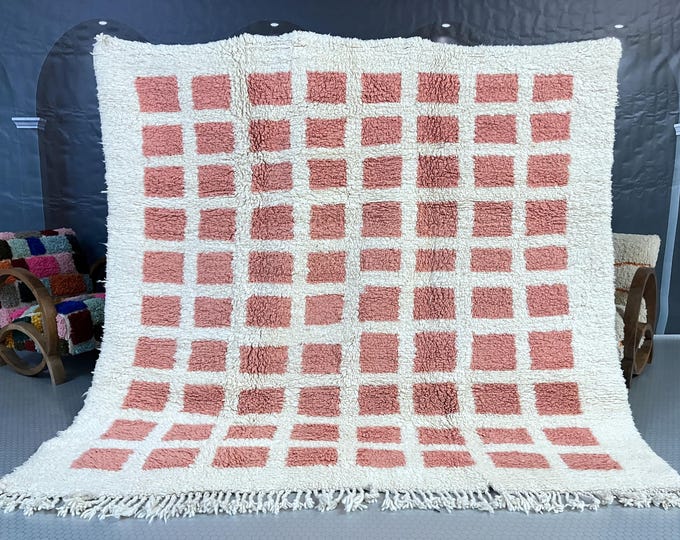 50% OFF - Amazing Custom Moroccan Wool Rug - Handmade Soft Rug - Any Size & Color - Floor Cover - Carpet - wool rug - Beni ourain rug
