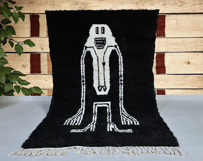 Beni ourain rug, Authentic Moroccan rug, Berber carpet, Genuine Wool rug, Handmade rug, Beni ourain style, Area rug, Tapis berbere, Teppich