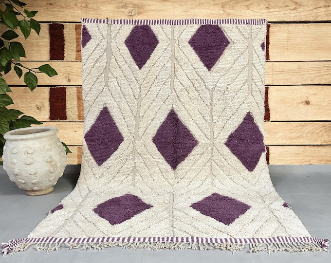 Custom Moroccan Wool Rug – Handwoven Soft Berber Carpet – Boho Home Decor – Made to Order in Any Size & Color – Free Worldwide Shipping