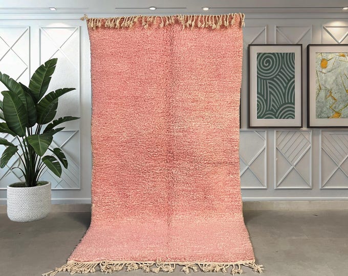 Beni ourain rug, Authentic Moroccan Rug, Custom Beni Ourain rug, Beni Large Moroccan Rug, pink& white Rug, Custom rug, Housewarming Gift