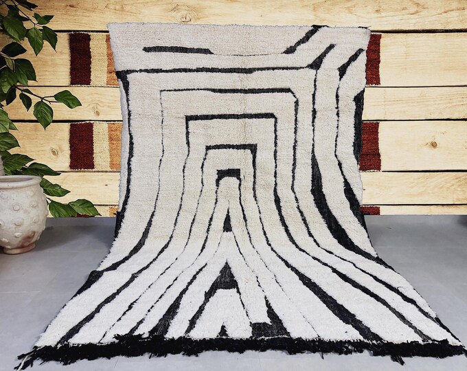 CUSTOM Handmade MRIRT DESIGN, Moroccan Tufted Area Rug, Hand Knotted Sheep Wool Rug, Soft High Quality Berber Rug, Unique Moroccan Rug