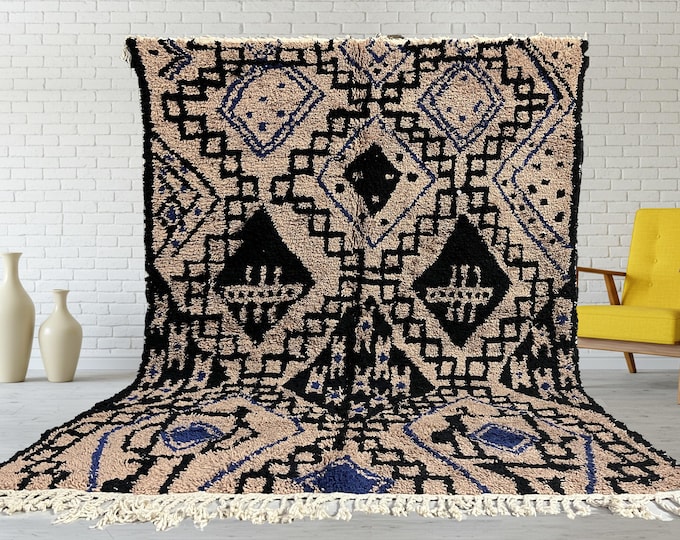 Custom Moroccan Wool Rug - Handmade Soft Berber Carpet - Any Size & Color - Cozy Boho Floor Rug - Home Decor - Free Worldwide Shipping