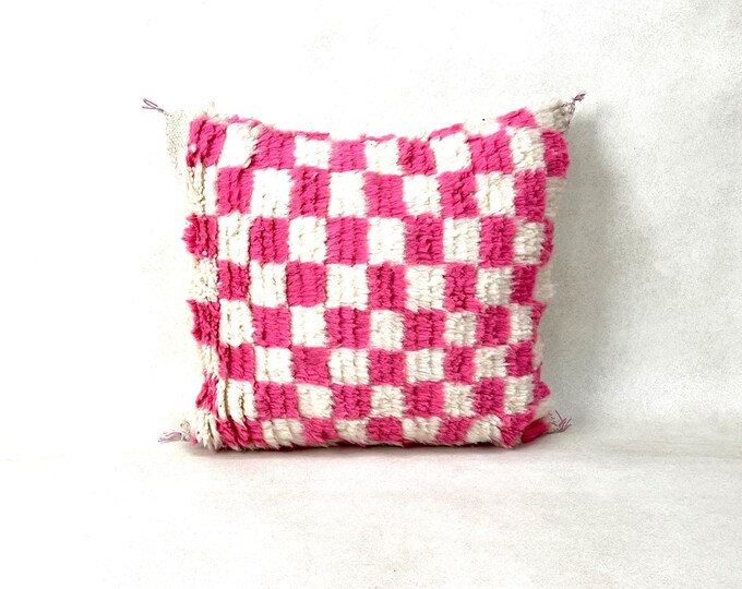 Moroccan Wool Pillow,Personlized Pillow, Pillow For Bedroom,Traditional Pillow,Handwoven Pillow, Washable Pillow