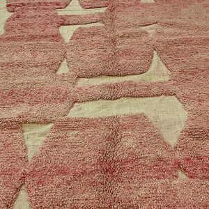 Viral Coquette Pink Rug | Soft Moroccan Berber Carpet | Beni Mrirt Style Handmade Wool Rug | Aesthetic Boho Decor Must-Have - Pink Beni Rug image 6