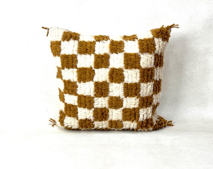 Moroccan Wool Pillow,Personlized Pillow, Pillow For Bedroom,Traditional Pillow,Handwoven Pillow, Washable Pillow