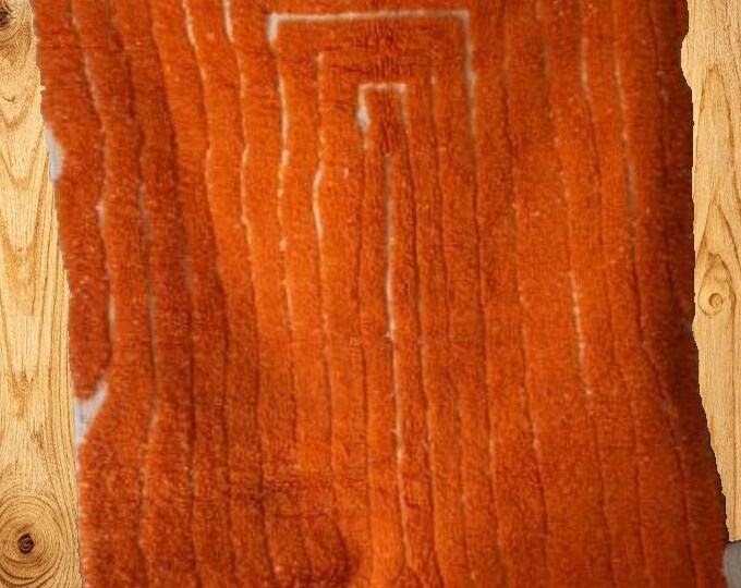 Orange Moroccan rug - Beni ourain rug - Custom handmade rug - Orange Berber rug - Rugs for Living room - Large Area rug - Moroccan rug