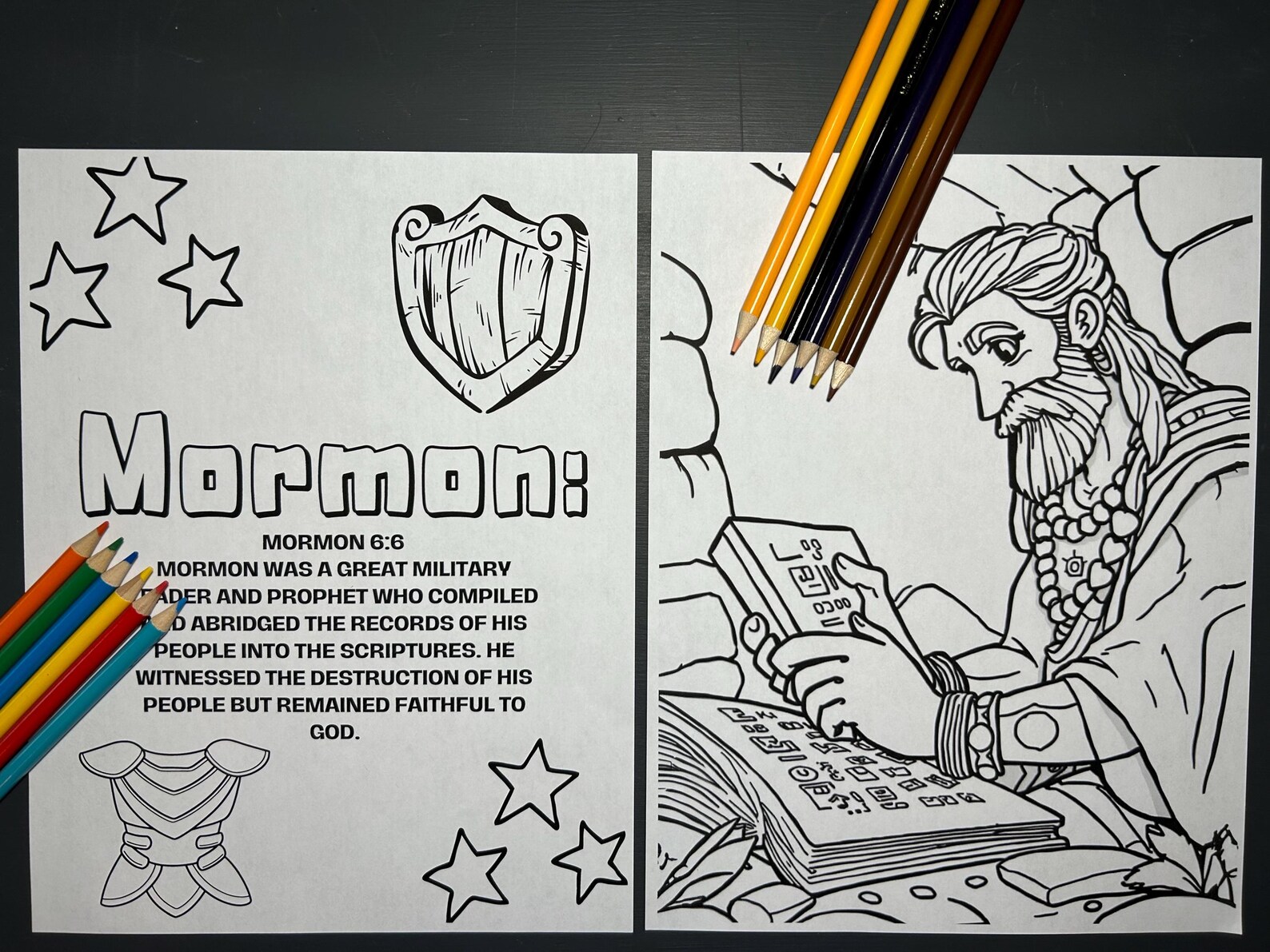 Book of Mormon Coloring Pages Set for Kids 24 Prominent LDS Stories and ...