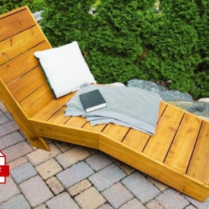 Outdoor Chaise lounge, Lounge plan, Outdoor lounge, Woodworking Plans, DIY Plans, Outdoor Furniture, Outdoor Furniture Plan, Outdoor Garden