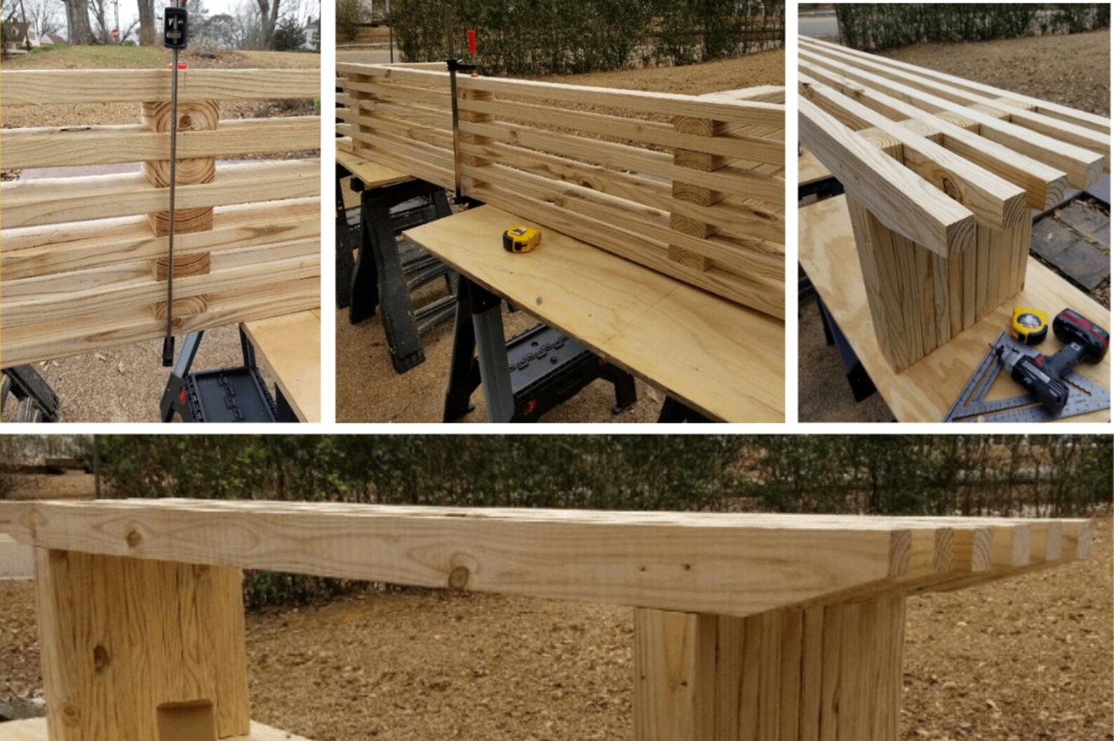 DIY Modern Outdoor Bench Plan: Easy Woodworking Project (digital ...