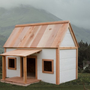 DIY moderne hondenhokplannen | Hondenhok voor buiten, houten hondenhok, luxe hondenhokken, pdf Hondenhok, hondenhok, hondenhok groot/middelgroot