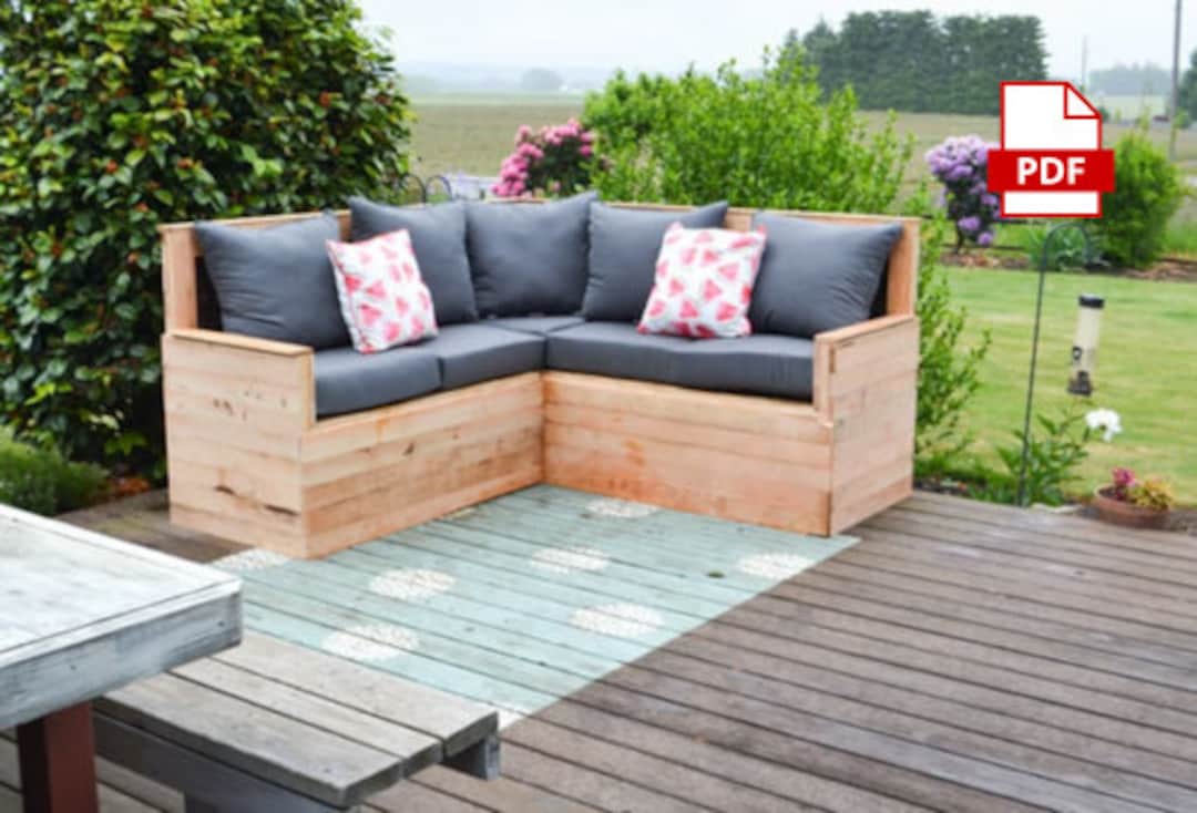 Modern Outdoor Sectional Sofa DIY Plans (PDF) - Etsy