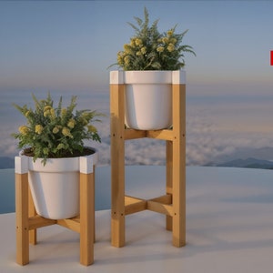 DIY Modern Plant Stand Plans: Indoor/Outdoor Woodworking (Digital Download)