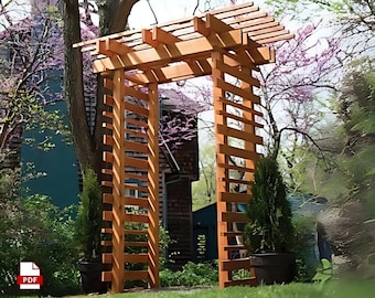 DIY Outdoor Arbor Pergola Build Plan (PDF File)