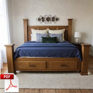 DIY kingsize bed boerderij opslag houtbewerkingsplan pdf
