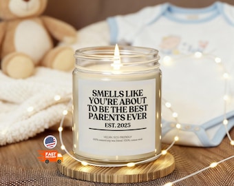 Personalized Gift for New Mom and Dad, Custom New Mom Gift, Baby Shower Gifts For Pregnant Women, Best Pregnancy Gift, Scented Candle Gift