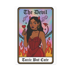 Le diable est un jeu divin de cartes de poker toxique mais mignon pour les méchants glamour et les briseurs de coeurs