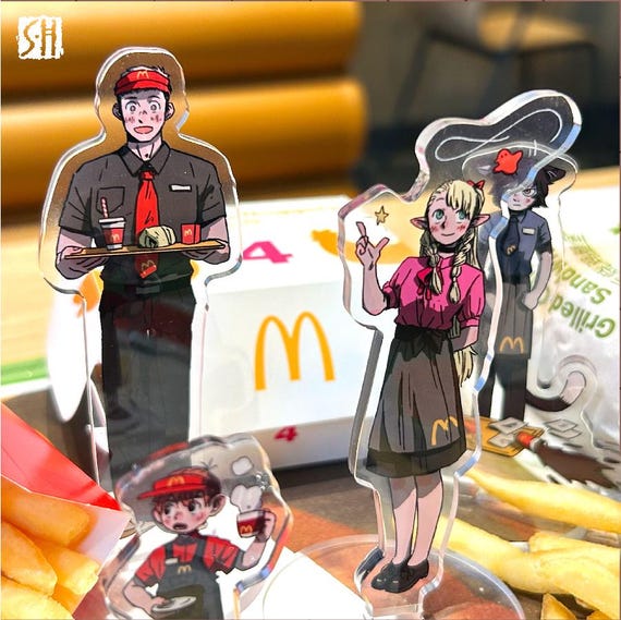 Dungeon Meshi X Mcdonald's Acrylic Standee Set: Fan Art Figurines