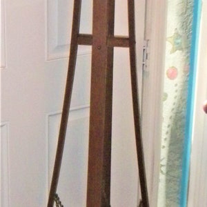 Bent Oak Plank Coat Rack Hanger / Umbrella Stand - Antique Mission / Arts & Crafts