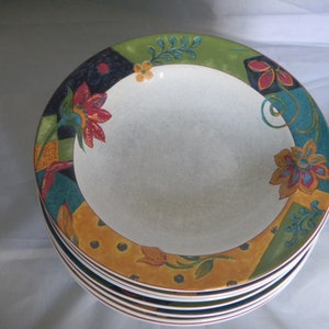 Mikasa - Studio Nova Jamaica Pattern HG235 – SOUP BOWL Set Of Seven (7)