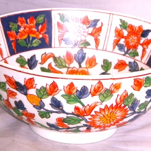 Large Imari Style Oriental Bowl – Floral’s / Chrysanthemum