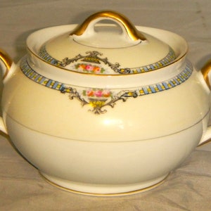 NORITAKE Fine China – CORTEZ  -  Lidded Sugar Bowl