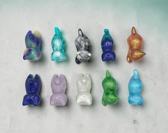 Colorful Resin Cat Pen/Brush Holders | Handmade Miniature Gift
