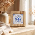 Custom Pet Portrait from Photo, Ceramic Tile Inset in Solid Wood, Personalized Dog or Cat Gift product logo