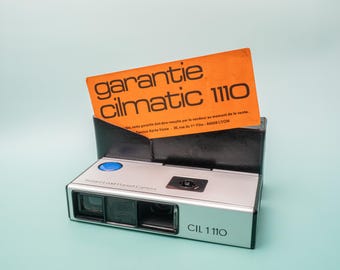 CIL Cilmatic 110 Pocket Camera: 1970s French Analog Instant Load (Original Case)