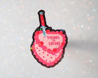 Enemies to Lovers taartsticker: holografische leesgrage romantiek