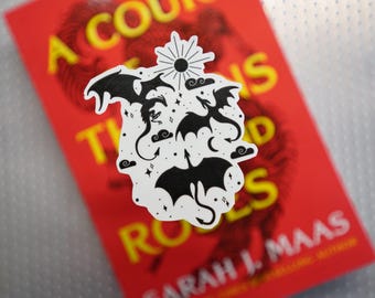 Sticker Flying Dragons: fantasieboek Kindle laptopsticker