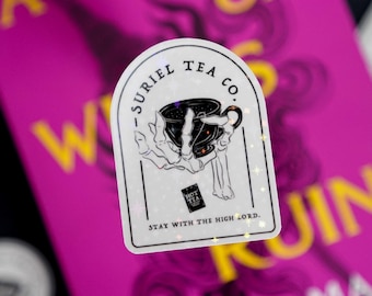 Suriel Tea Co. Holographic Sticker - ACOTAR Bookish Fan Art